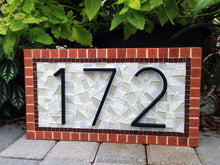 Hanging Mosaic Address Sign, House Number Sign, Green Street Mosaics 