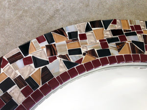 Round Mosaic Wall Mirror, Round Mosaic Mirror, Green Street Mosaics 