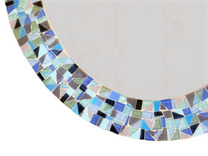 Large Oval Mosaic Mirror, OVAL Mosaic Mirror, Green Street Mosaics 