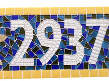 Tropical Mosaic Address Sign, House Number Sign, Green Street Mosaics 