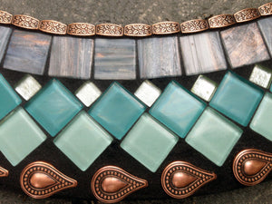 Round Wall Mirror, Round Mosaic Mirror, Green Street Mosaics 