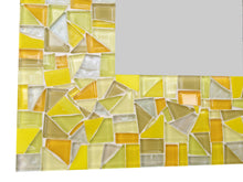 Yellow Mosaic Wall Mirror, Rectangular Mosaic Mirror, Green Street Mosaics 