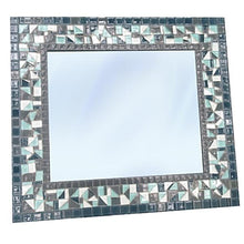 Handcrafted Mosaic Wall Mirror, Rectangular Mosaic Mirror, Green Street Mosaics 