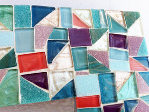 Mirror for Nursery, Rectangular Mosaic Mirror, Green Street Mosaics 