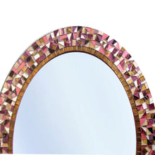 Custom Mosaic Wall Mirror, OVAL Mosaic Mirror, Green Street Mosaics 