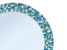 Mosaic Mirror, Round Mosaic Mirror, Green Street Mosaics 