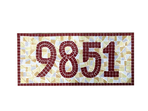 Mosaic Outdoor House Number Sign, House Number Sign, Green Street Mosaics 