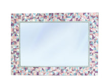 Mosaic Mirror for Nursery, Rectangular Mosaic Mirror, Green Street Mosaics 
