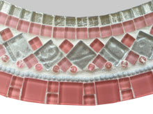 Pink and White Mirror, Round Mosaic Mirror, Green Street Mosaics 